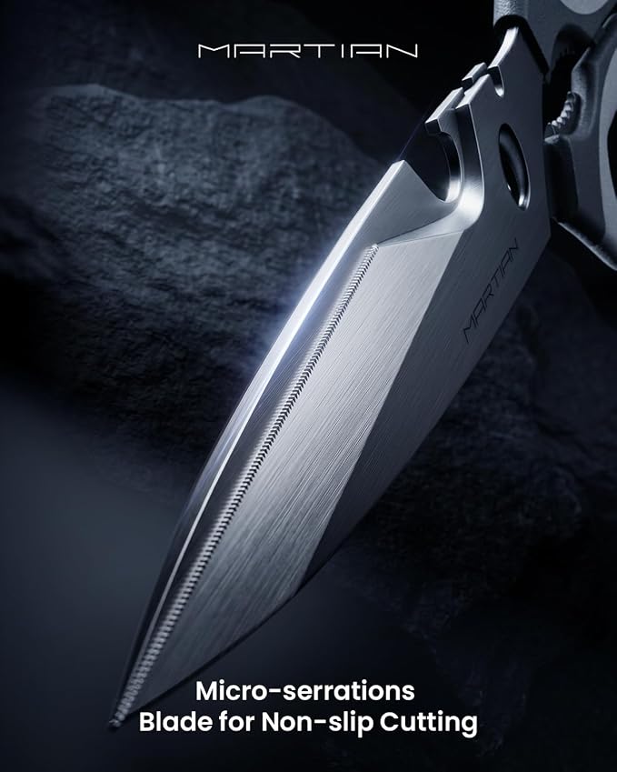 8" Sharp Heavy Duty Kitchen Scissors, Stainless Steel Food Scissors, Multi Purpose Dishwasher Safe Kitchen Shears for Food