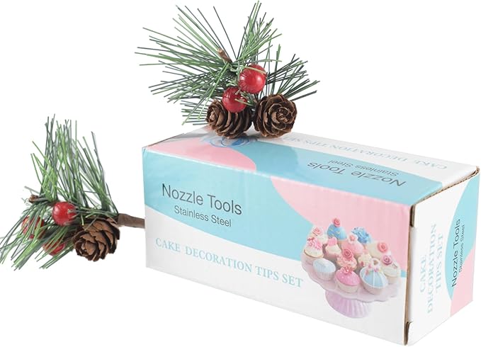 Christmas Piping Bags and Tips Set, 11 Pcs Frosting Tips, Icing Bags Disposable for Cakes Decorating Kit Supplies with 1 Reusable Piping Bags, 1 Couplers