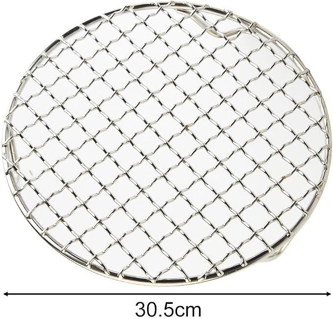 201 Stainless Steel Grill Rack, 13-35cm Round Wire Cooling Rack For Baking Cooking Steaming Circular Cooking Tray BBQ Grill Rack Air Fryer Oven Accessories(30.5cm)