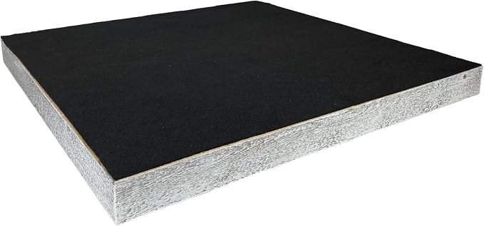 Wooden Ottoman Tray with Felt Pad – Decorative Couch Serving Tray Made with Real Rustic Reclaimed Wood - Perfect for Living Room Ottomans, Sofas, & Coffee Tables -24" x 24"- White Wash