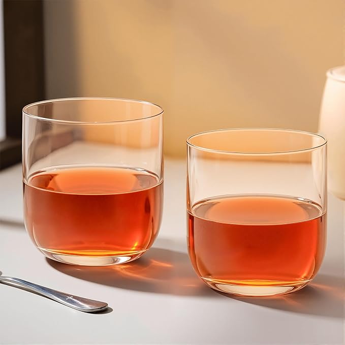 KAMMAK Shot Glasses Set of 2, 330ml/11.1oz Clear Espresso Shot Glass with Heavy Base for Bar Restaurants Home, Small Whiskey Shot Glass for Vodka, Whiskey, Tequila, Spirits & Liquors