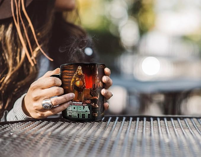Morphing Mugs Star Wars – The Book of Boba Fett - A New Beginning – One 16 oz Heat Sensitive Clue Mug – Full Image Revealed When HOT Liquid Is Added