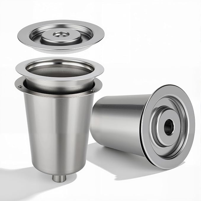 Stainless Steel Reusable Filter Cup, Compatible with Cuisinart SS-RFC HomeBarista Coffee Makers (1 Pack)