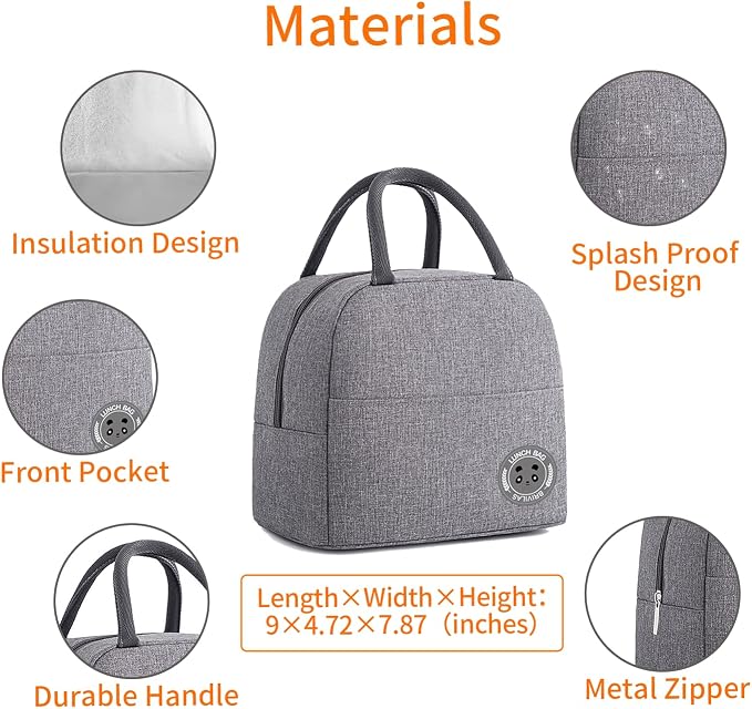 Bento Box Adult Lunch Box with lunch bag, Japanese Stackable Lunch Box Containers for Adult, Bento lunch Box with Dividers Grey
