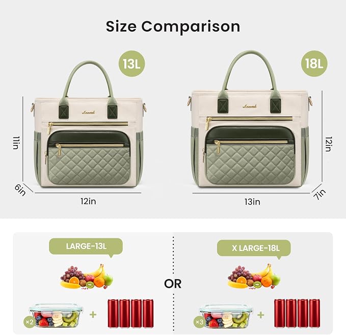 LOVEVOOK Insulated Lunch Bag Women,Wide Opening Adult Lunch Box Women with Cup Holder,Large Leakproof Cooler Bag for Work Picnic Beach Family College Mom,Lunch Teacher Tote Bag for Gift