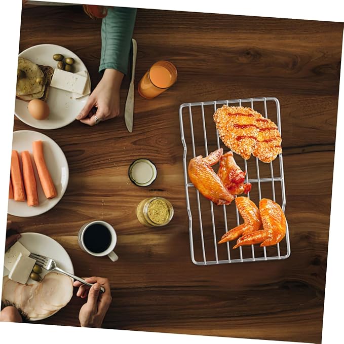 ABOOFAN Stainless Steel Cooling Rack Grilling Rack for Meat Vegetables and More Easy to Clean Baking Rack for Roasting and Cooking