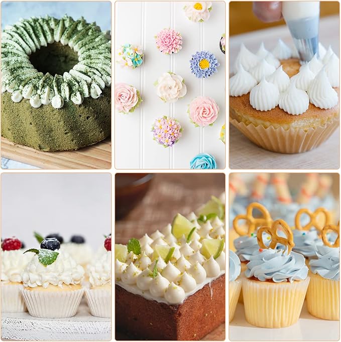 24 Piece Piping Tips Set, Icing Piping Nozzles with Storage Box, Stainless Steel Nozzles Tip for Cake Decorating