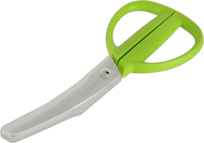 Kai Corporation DH2052 Kai House Select Kitchen Scissors, Disassembly, Curved with Case, Green