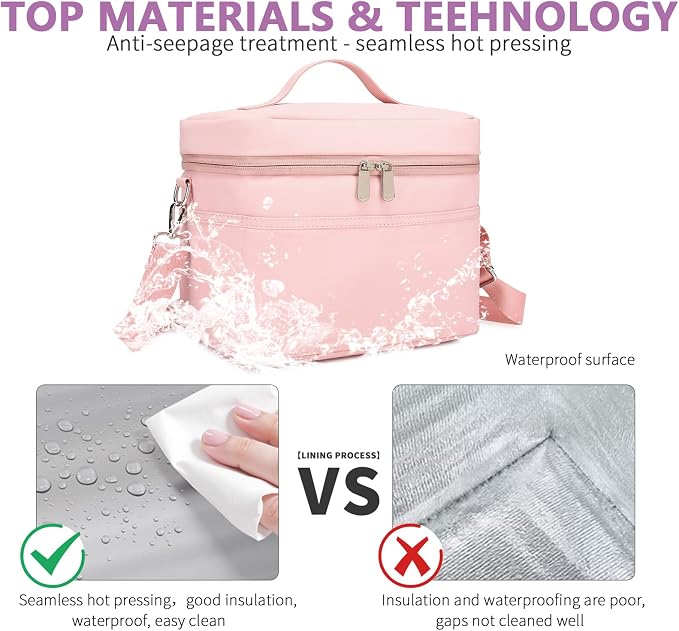 Insulated Lunch Bag for Women Adult Lunch Box Lightweight Waterproof Lunchbox Soft Cooler Reusable Lunch Bags for Work