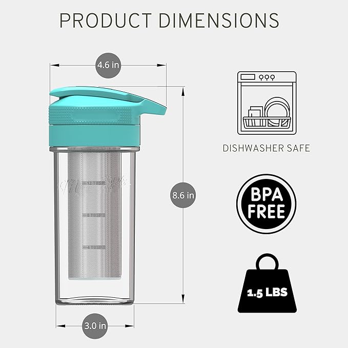 Masontops Cold Brew Makers Kit - Deluxe Iced Coffee Maker with Glass Pitcher & Stainless Steel Mesh Filter - Easy Pour Fridge Cold Brewer System