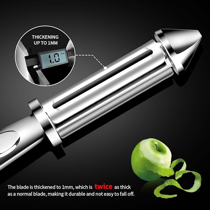 MAD SHARK Ultra Sharp Vegetable Peelers for Kitchen Fruit Apple Potato Peelers,Design with Ergonomic Non-Slip Handle, Y+I Shaped Stainless Steel Serrated(2pc)