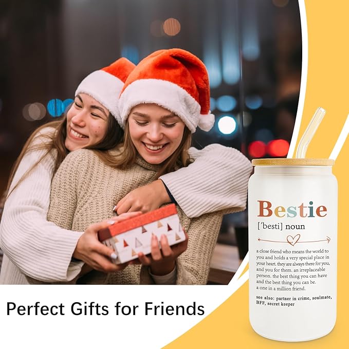 Frerdui Bestie Gifts for Women - Mothers Day Gift for Women Best Friend - Best Friend Birthday Gifts, Friendship Gift for Friends Female Bff - 16oz Coffee Cup
