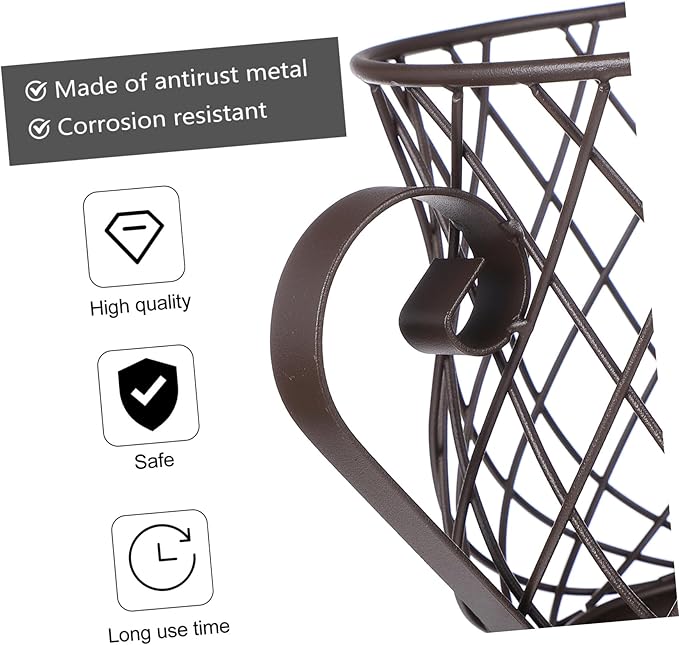 Cabilock Practical Coffee Storage Holder Organizer Mug Metal Basket for Capsules and Snacks
