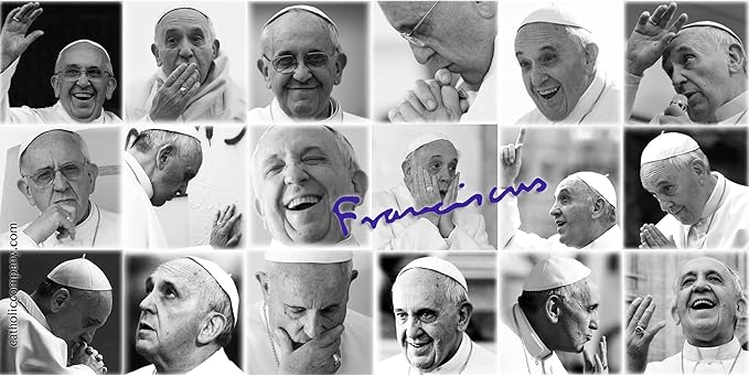 The Many Faces of Pope Francis Mug – 15 oz | Funny Catholic Coffee Cup | Papal-Themed Drinkware | Unique Gift for Catholics