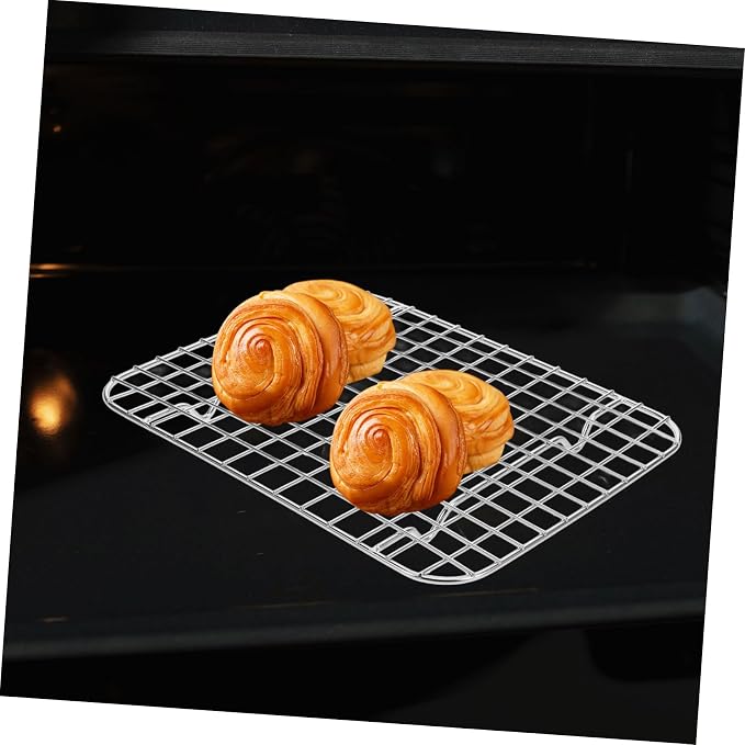 PRETYZOOM Versatile Baking Cooling Rack Large Size Stainless Steel Grid Grill Oven Cooking Rack for Cookies Breads