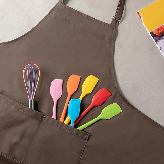 Baderke 24 Pcs Small Silicone Spatula and Whisks Set Bulk for Cooking Mini Whisk Spatula Non Stick Flexible Kitchen Baking Mixing Tool Cookware for Cooking Party Favor Gift Supplies (10 Inch)