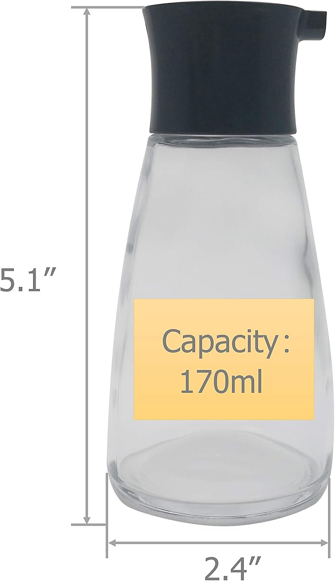 EIKS Excelity Cruet Dispenser Set for Olive Oil Vinegar Soy Sauce with Elegant Glass Bottle Kitchen Cooking Barbecue Tool