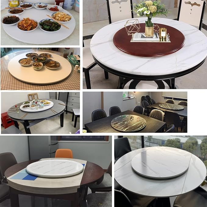 Lazy Susan Turntable 50cm~100cm Round Wooden Rotating Serving Plate For Dining Table, Large Rotating Tray For Serving Dishes, Easy Share All Food, Table Top Service Tray (Color : B, Size : Ø70cm(28i
