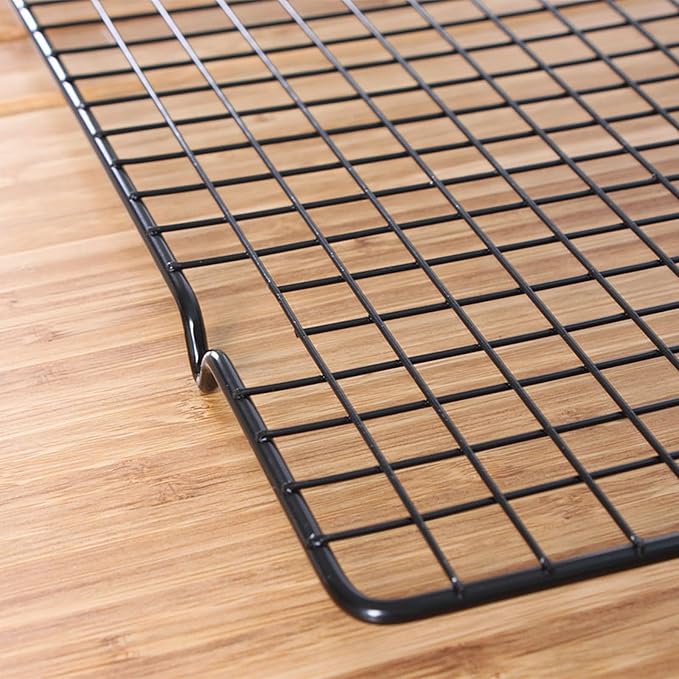 Line Roasting Cooling Racks, 2 Pcs 10.6 Inch x 9.8 Inch High Strength Stainless Steel Grill Racks for Baking and Cooling of Barbeque in Oven, Party, Dinning and Outdoors (2)