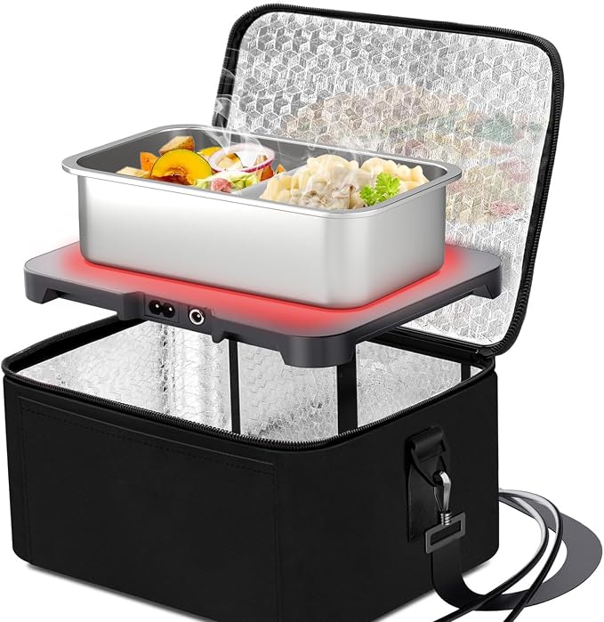 Bakpoco Stainless Steel Bento Lunch Box, 42oz Leak-Proof Metal Lunch Box Containers, Microwave-Safe, with Adjustable Divider, Convenient Lunchbox for Work, Travel