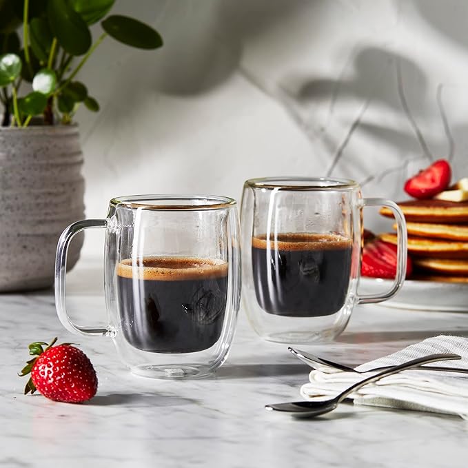 ZWILLING Sorrento Plus 2-pc Double-Wall Glass Double Espresso Mug Set