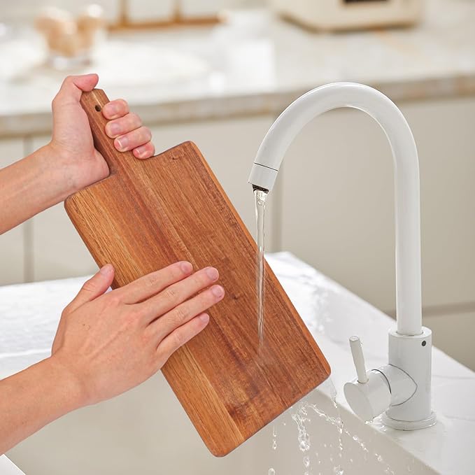 3 Pack Wood Cutting Board with Handle - 11.5 Inch Wood Cutting Board, Acacia Wooden Charcuterie Boards for Kitchen - Meat, Bread, Cheese Chopping Board (11.5 x 7 x 0.6 inch)