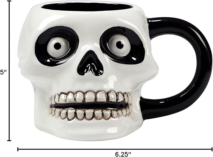 Scaredy Cat 3-D Ceramic Halloween Mugs, Set of 4 – Add spooky fun to your fall mornings with ghost, pumpkin, skull, and black cat designs, perfect for coffee, cocoa, or festive party drinks