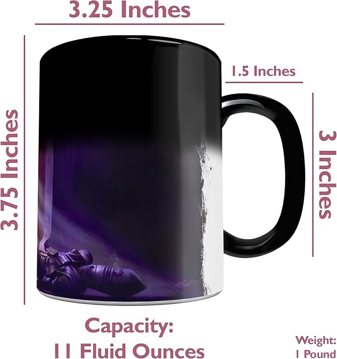 Morphing Mugs Star Wars – The Mandalorian – Baby Yoda – Turning Point – Thomas Kinkade Studios - One 11 oz Color Changing Ceramic Mug – Image Revealed When HOT Liquid Is Added! MMUG1211