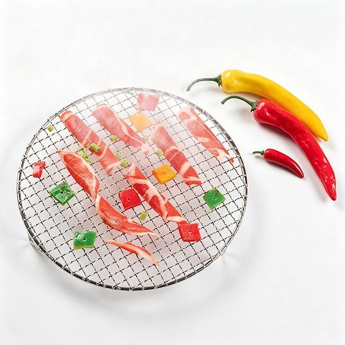 Generic Round BBQ Grill Rack, 304 Stainless Steel Heavy Duty Cooling Rack, Wire Rack with Non-Slip Feet, for Baking Cooking Grilling, Fits Air Fryer Pressure Cooker Oven Stockpot (30.5cm/12.01in)