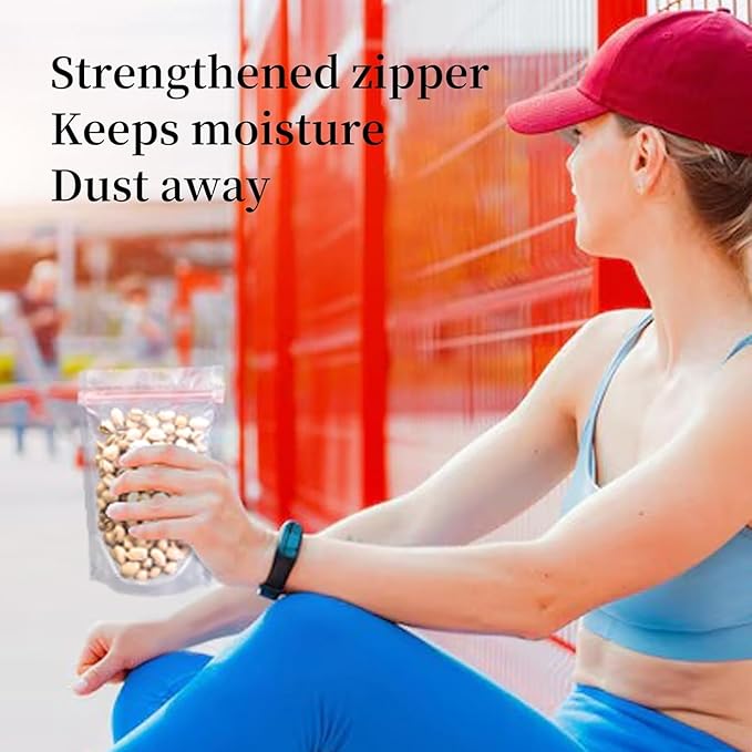 30Pcs14"X20" Clear Stand Up Zipper Seal Bags,Reuseable Ziplock Plastic Pouch for Food Storage, Transparent Sealing Food Pouches Snack Packing,Cookie,Snack,Spices,Pet Food and Drinking