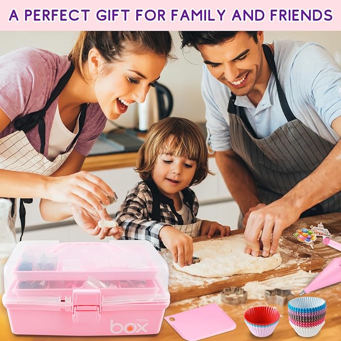 492set Cake Decorating Tools Kit,Include Piping Bags and Tips Set,Baking Supplies Accessories with Storage Case,Cupcake Cookie Frosting Fondant Bakery for Adult Beginners or Professional Cake Shop