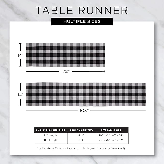 DII Farmhouse Braided Stripe Table Runner Collection, 15x108 (15x113, Fringe Included), French Blue