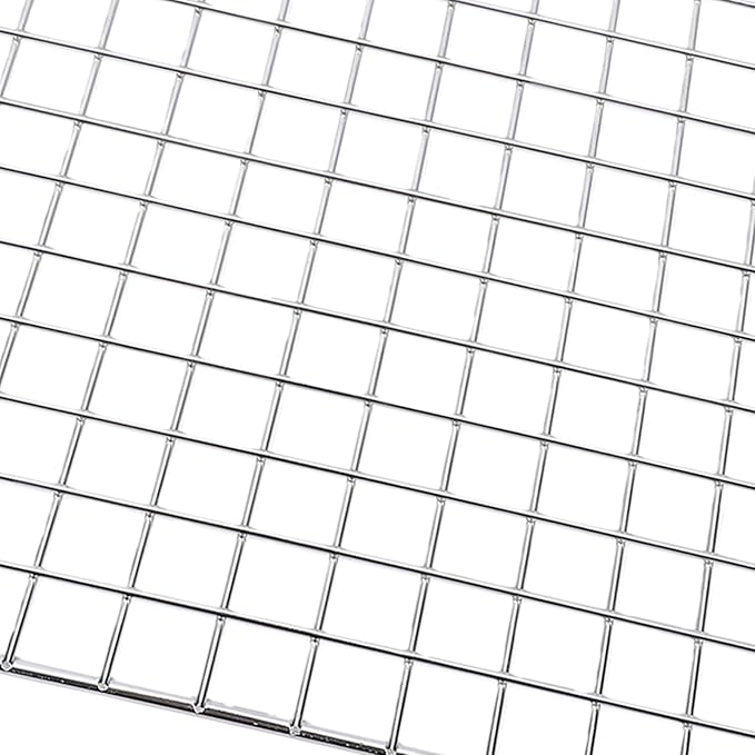 VINGVO Stainless Steel Cooling Rack, Wire Cookies Baking Drying Rack, Oven Baking with Support Feet, Ideal for Cookies, Cakes, Breads, Pizzas, Roasting Meats & Vegetables (25x19.5x1.5cm /