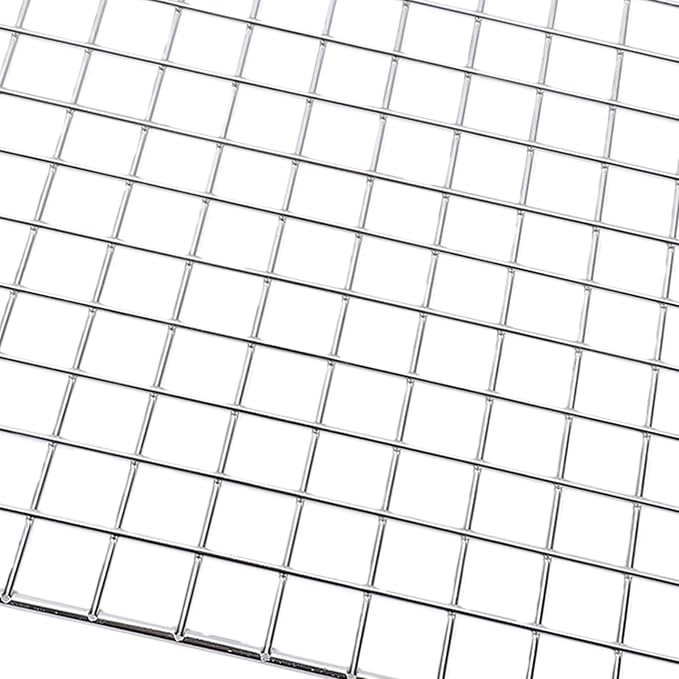 ZJchao Stainless Steel Cooling Rack Set of 2 Baking Rack Half Sheet Size with Grid Design for Oven Baking Roasting and Grilling (25x19.5x1.5cm / 9.84x7.68x0.59in)