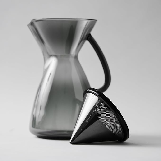 Able KONE compatible with Chemex: The Original Reusable Black Titanium Coffee Filter