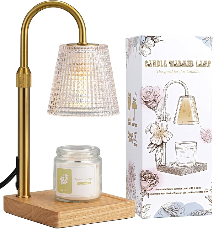 Hong-in Candle Warmer Lamp with Timer Dimmer,Christmas Birthday Gifts for Women Mom,House Warming Gifts New Home Room Decor,Vintage Wax Warmer for Scented Wax Jar Candles