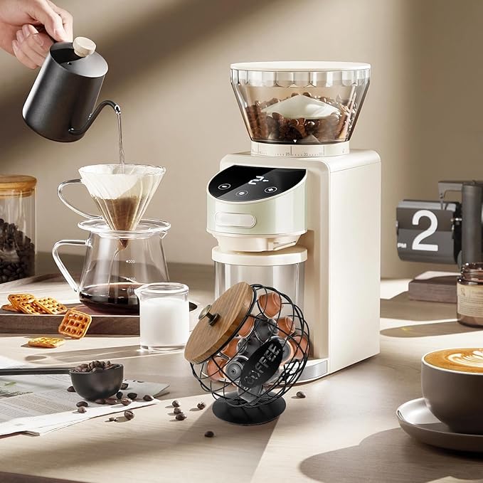 Coffee Pod Holder with Lid, Large Capacity Unique Spherical Design Cup Holder with Wood Lid, Black Wire Coffee Capsule Storage Basket for Kitchen Countertop, Cafe Bar Organizer (black)