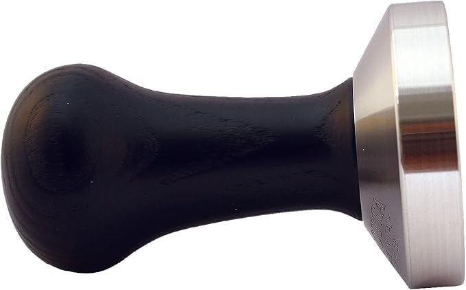 Motta 8100/B Professional Flat Base Coffee Tamper, 58mm, Black Handle