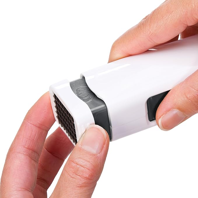 PrepWorks Garlic Cuber – Stainless Steel Garlic Cutter for Perfect Cubes, Easy-to-Use, Ergonomic Handle, Dishwasher Safe, BPA-Free