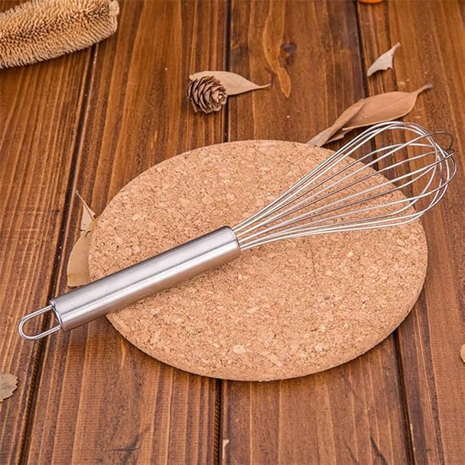 8/10/12inches Portable Stainless Steel Balloon Wire Whisk Egg Beater Mixer Baking Utensil Kitchen Tool 8 inches