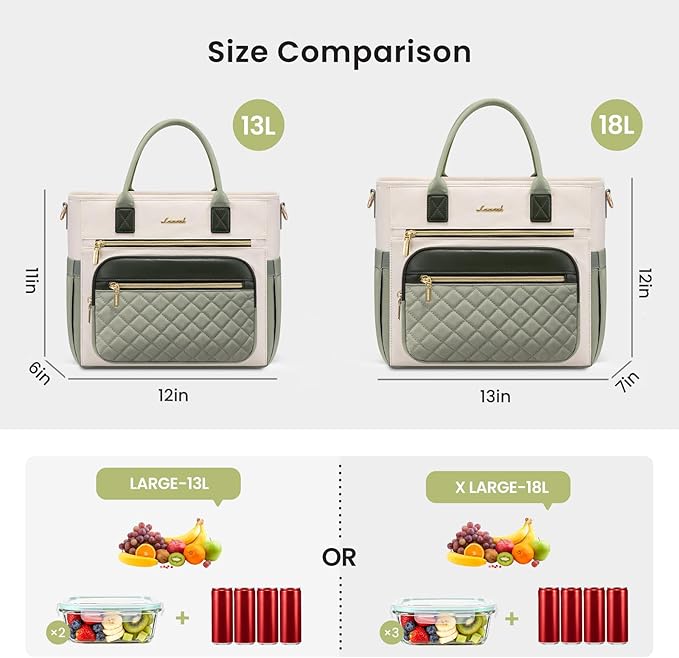 LOVEVOOK Insulated Lunch Bag Women,Wide Opening Adult Lunch Box Women with Cup Holder,X Large Leakproof Cooler Bag for Work Picnic Beach Family College Mom,Lunch Teacher Tote Bag for Gift