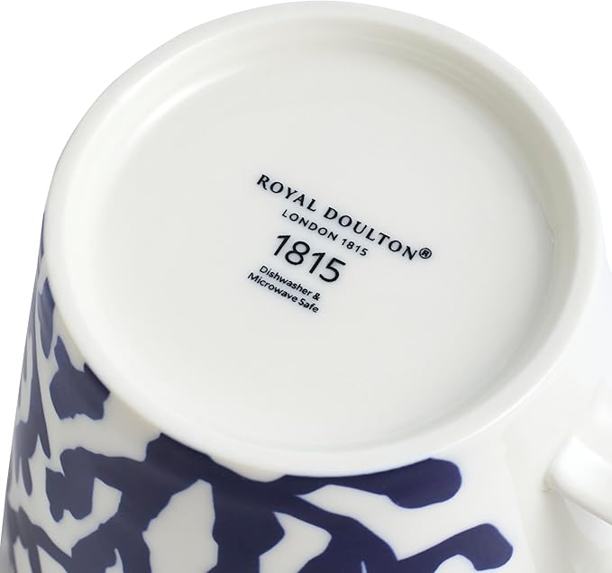 1815 Pacific Mug 13.5oz Mixed Patterns Blue Set of 4