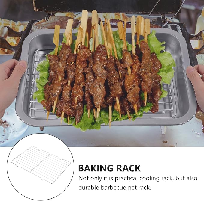 Tofficu Stainless Steel Cooling Rack and Bbq Grilling Rack Non-stick for Outdoor Cooking and Baking Kitchen Use