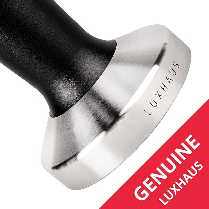 LuxHaus 53mm Espresso Tamper - Premium Barista Coffee Tamper with 100% Flat Stainless Steel Base