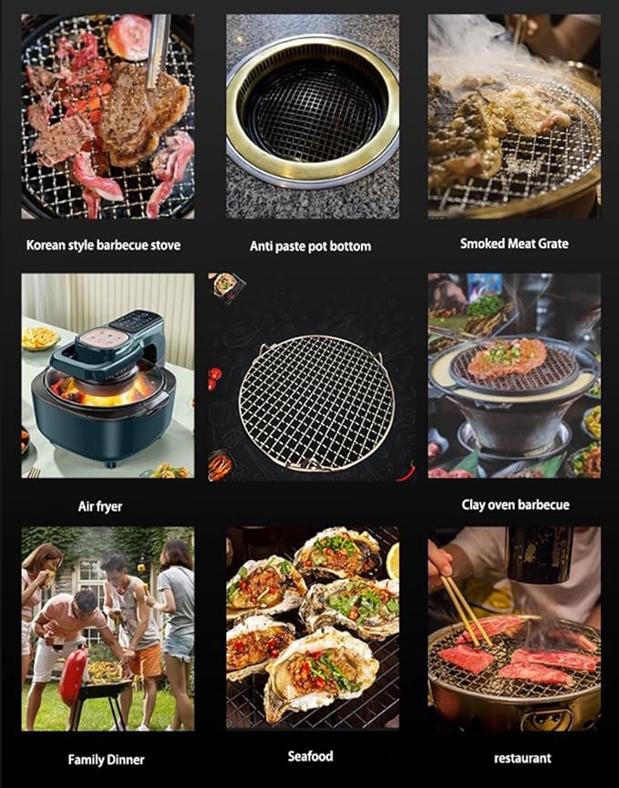Round Barbecue Cooling Baking Rack Dia 10.4" Stainless Steel Pot Rack with Legs for Air Fryer Instant Pot Pressure Cooker Canning Dutch Oven