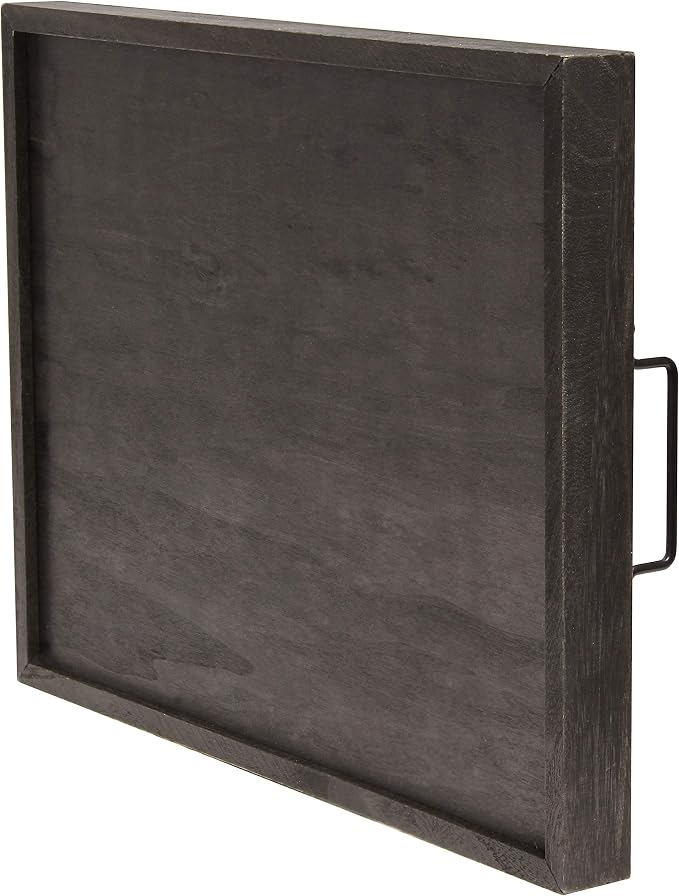 Elegant Designs HG2000-KHP Halloween Witch Decorative Wood Serving Tray w/Handles, 15.50" x 12", Black Wash Hocus Pocus