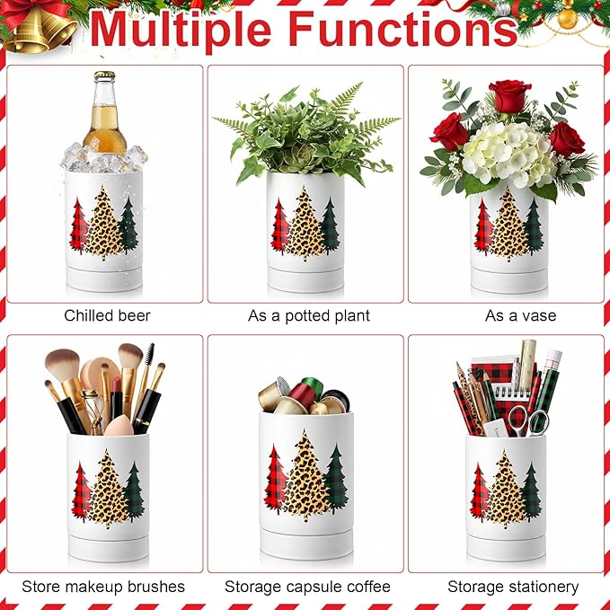 Christmas Tree Kitchen Decoration Ceramic Kitchen Utensil Holder Crock Spoon Organizer for Countertop Table Decorations Coffee Spoon Holder Jar for Cooking Tools