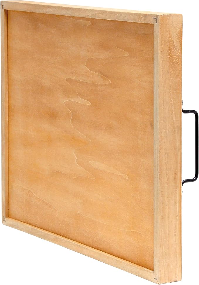 Elegant Designs HG2000-NTF Decorative Wood Serving Tray w/Handles, 15.50" x 12", Thankful