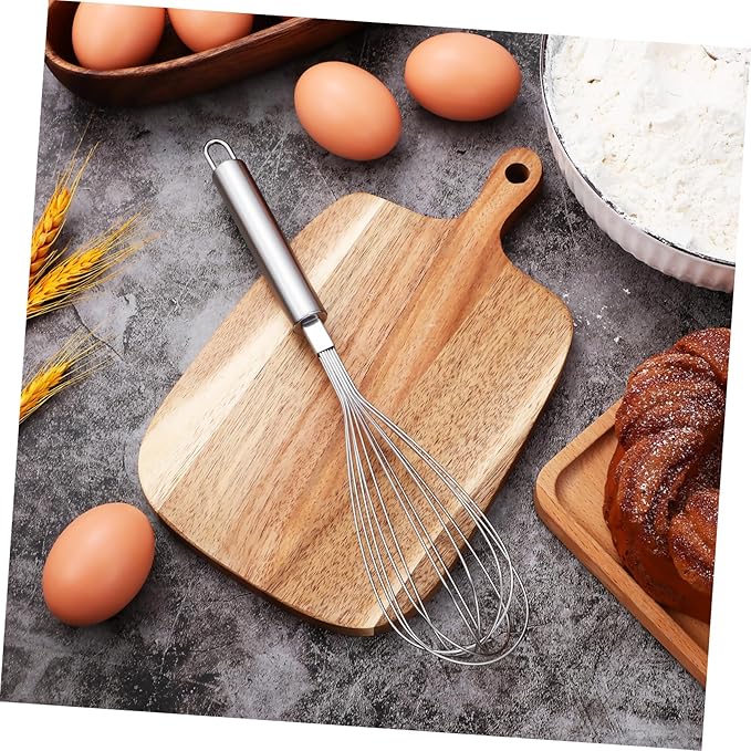Stainless Steel Balloon Whisk Hand Whisking Tool for Cooking Mixing and Beating Eggs Comfortable Grip Multi Functional Kitchen Utensil for Baking and Food Preparation