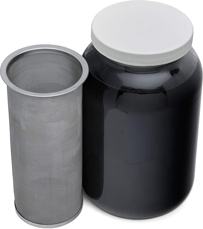 1 Gallon Cold Brew Coffee Filter for Kitchentoolz Gallon Cold Brew Makers - Metal Micro Mesh Filter for Large Batch Cold Brewing - Small Lip Construction to Rest on our 110mm Wide Mouth Jars